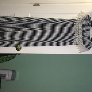 Stripped long summer dress